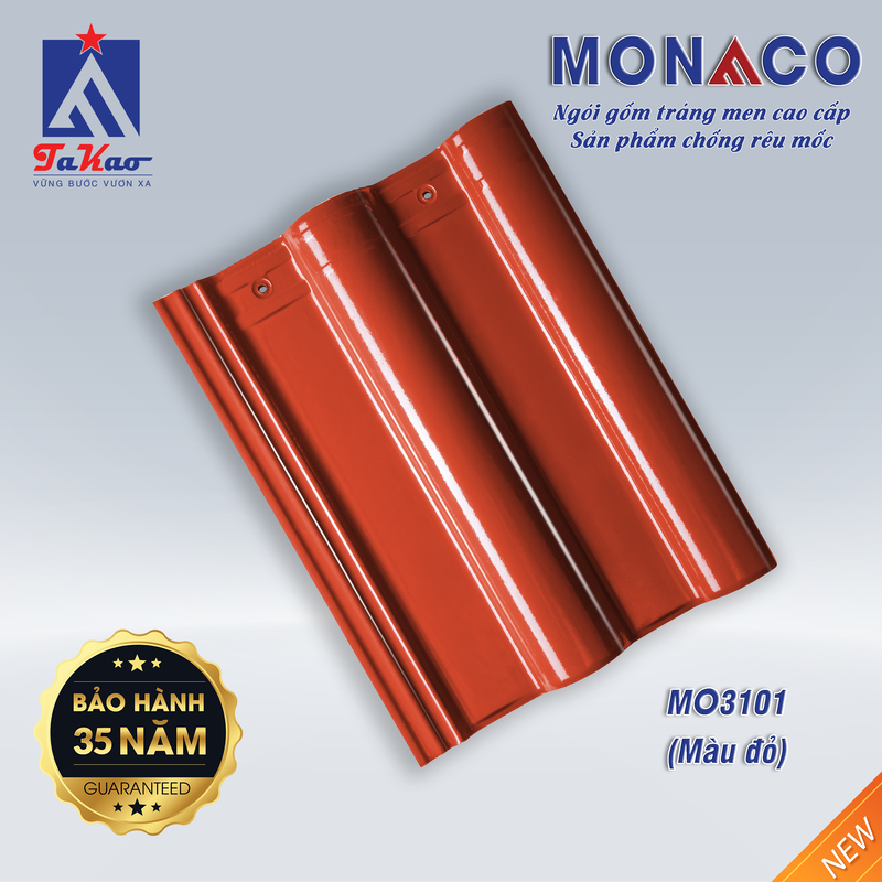 Ngói Monaco là dòng ngói tráng men cao cấp được thiết kế theo phong cách hiện đại, tối giản nhưng đầy tinh tế