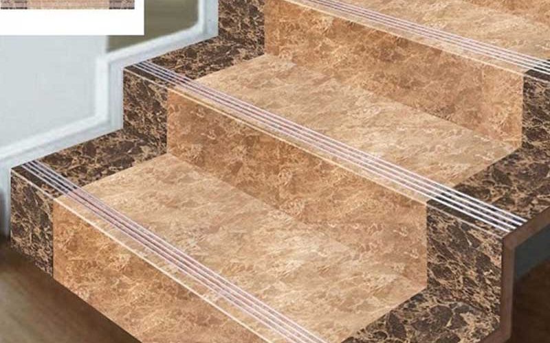 Gạch lát cầu thang vân gỗ 