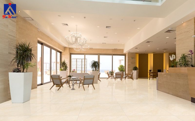 Gạch lát nền 100x100 cm tô điểm không gian trở nên sang trọng và đẳng cấp hơn