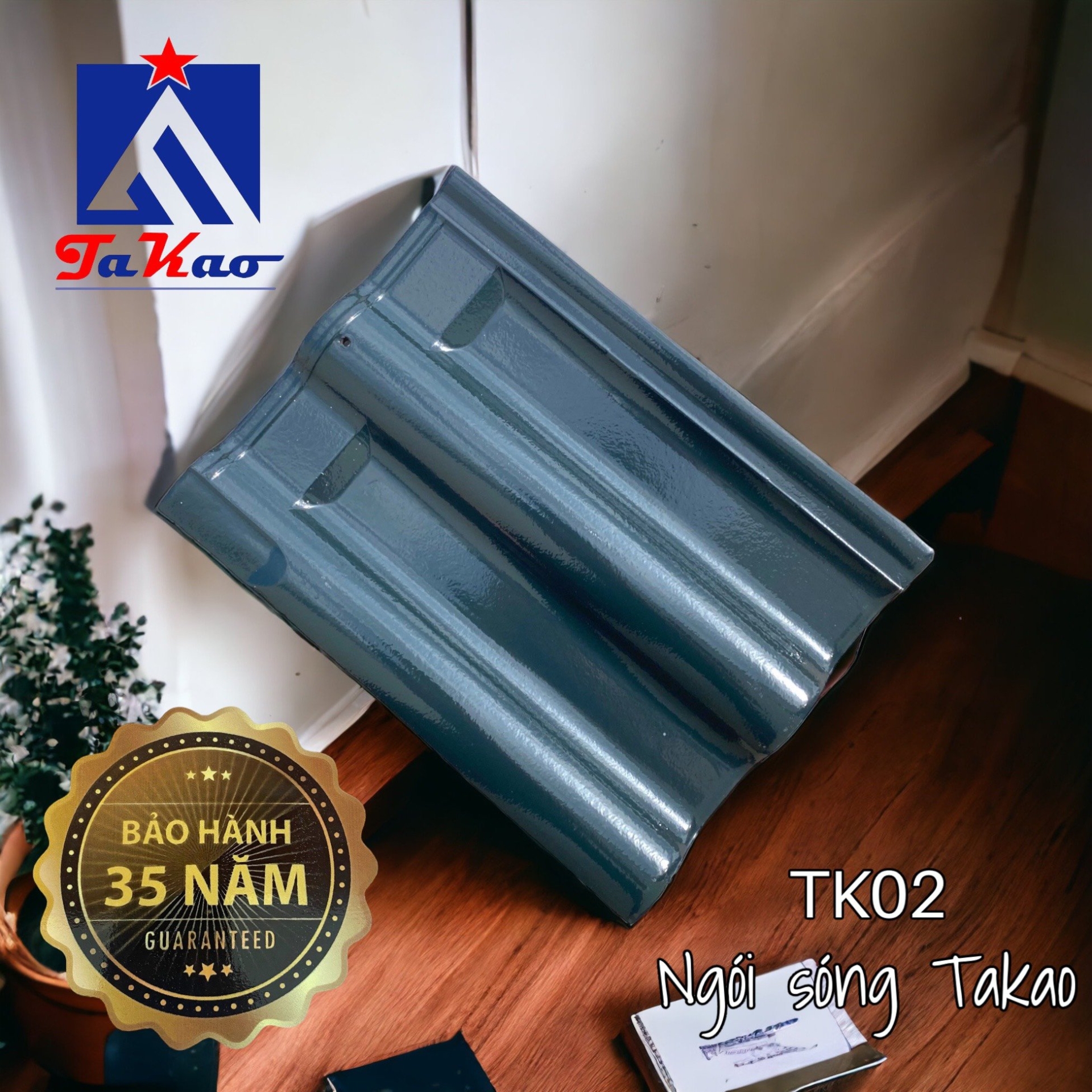 Ngói sóng Takao được sản xuất từ nguyên liệu gốm sứ cao cấp, đảm bảo độ tinh khiết và chất lượng cao