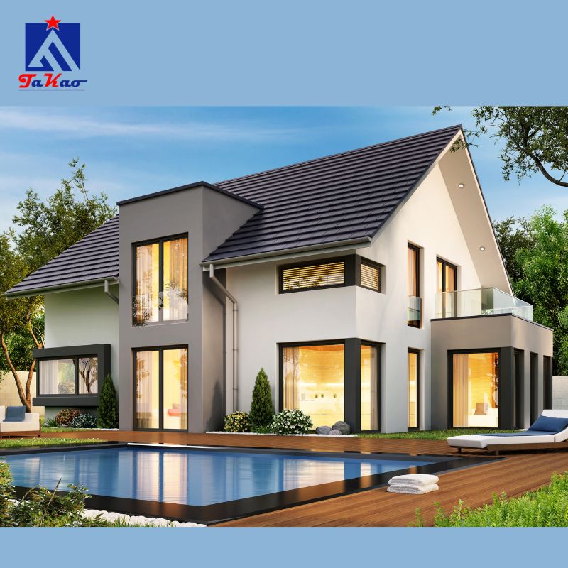 Cách phối màu gạch ốp tường mặt tiền