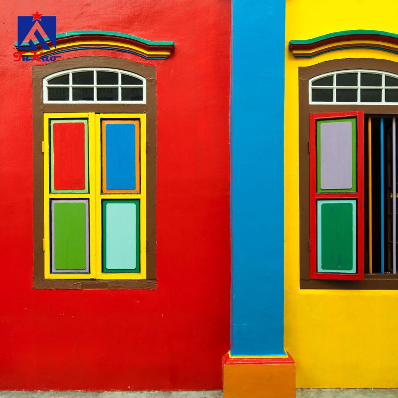 Cách phối màu gạch ốp tường mặt tiền