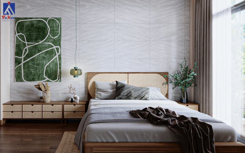 Có nên ốp gạch tường phòng ngủ