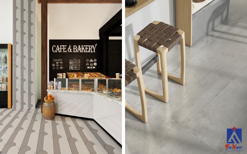 Gạch lát nền quán cà phê