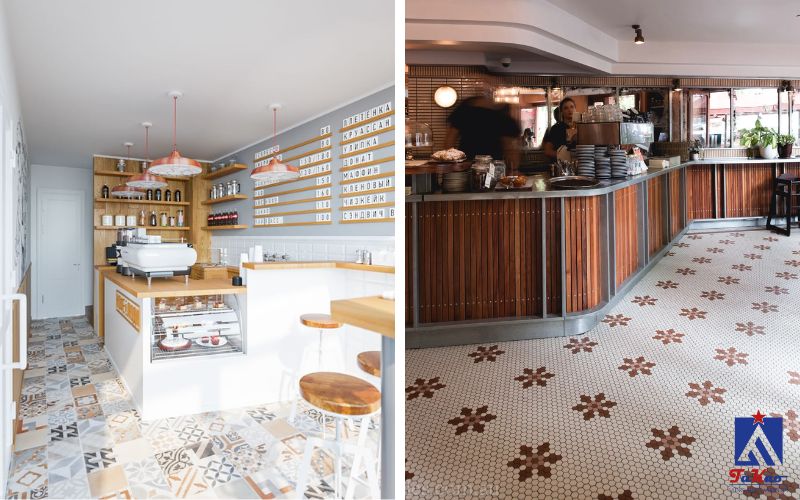 Gạch lát nền quán cà phê