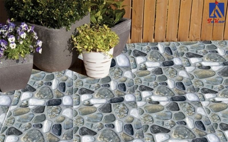 Gạch sỏi lát sân
