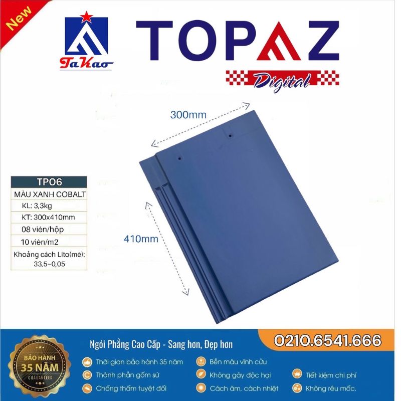 ngói phẳng topaz