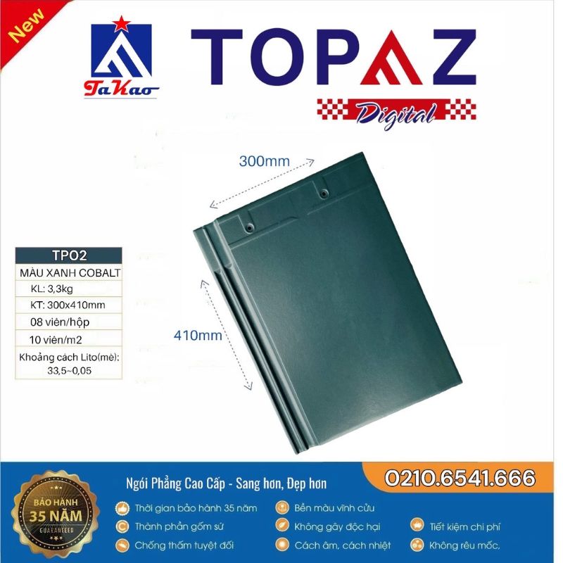 ngói phẳng topaz