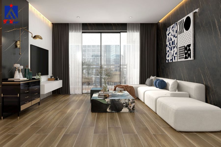 phối màu gạch hiện đại