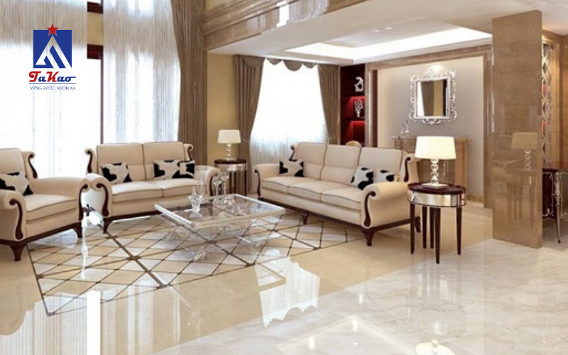 phối màu tường và gạch nền