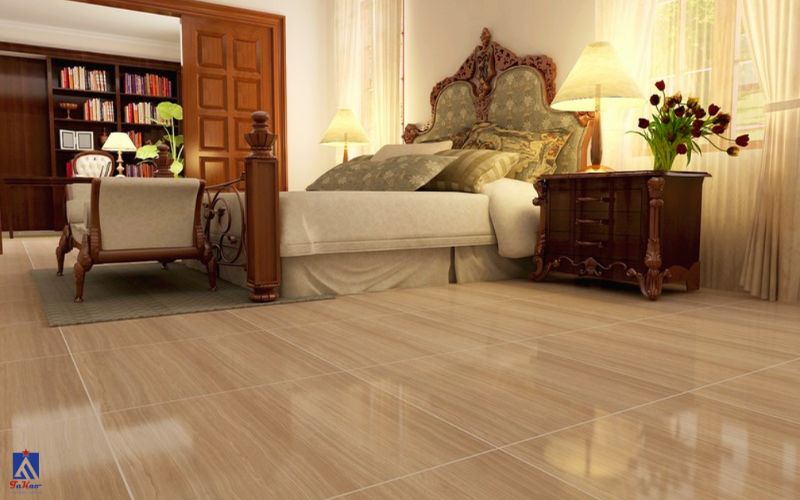 Tường nhà màu trắng nên lát gạch màu gì